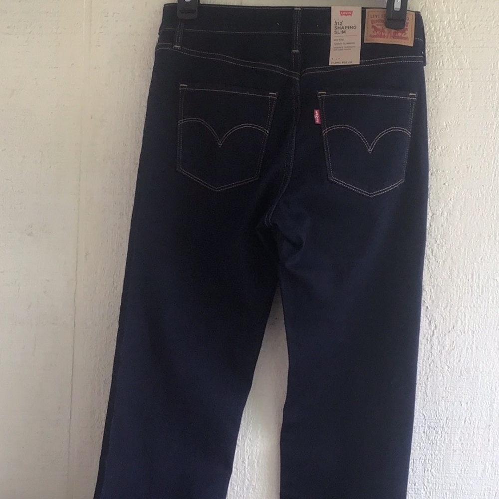 Levi’s 312 shaping slim dark blue jeans 26 x 32 Long - Picture 13 of 16